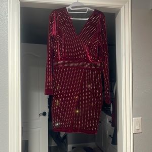 Venus Burgundy semi formal dress